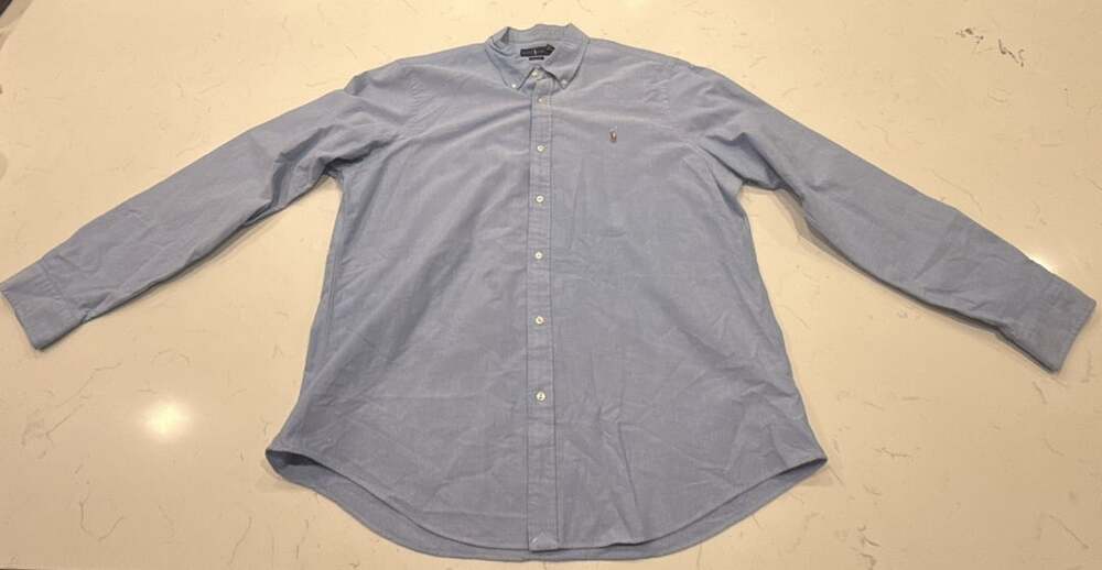 Ralph Lauren Classic Fit Oxford Shirt Size XXL Blue Long Sleeve Cotton
